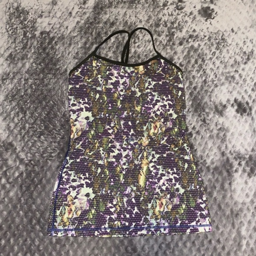 Lululemon Green Floral Tank Top!